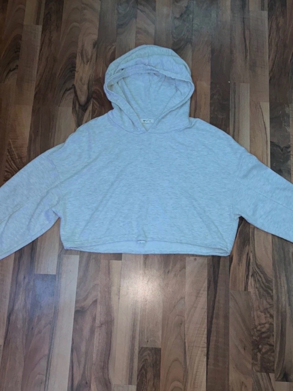 Garage Cropped Light Gray Women's Hoodie